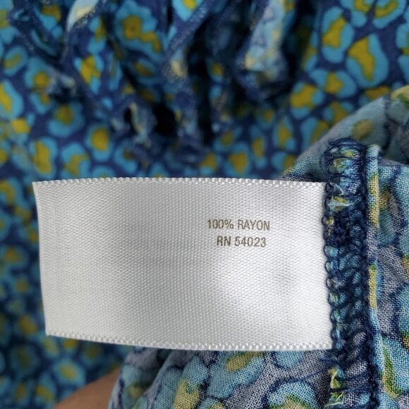 Old Navy Womens Sleeveless Blue Yellow Tank Top Plus Size 4X Scoop Neck Casual - Picture 8 of 11